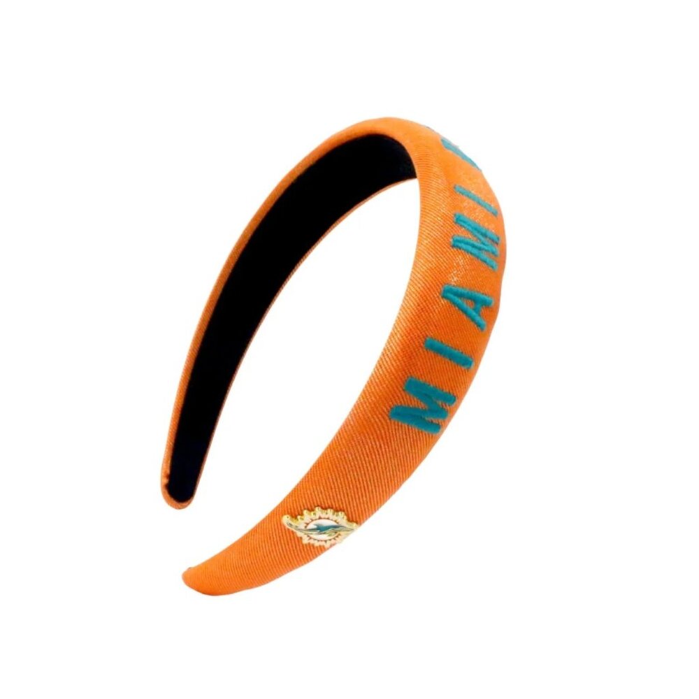 Brianna Cannon Miami Dolphins Embroidered Headband Officially Licensed
